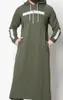 イスラムイスラム教徒アラブのスウェット2019男性長袖フード付きポケットアバヤサウジアラビアの長いパーカー服1