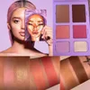 2021 Brand New Dragun Beauty Face Pressed Powder Palette Contour Blush Highlight Makeup High Pigmentation Kosmetiska paletter Gratis frakt