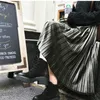 Vintage solide kaki taille haute maigre femme jupe de velours jupes plissées mode automne hiver jupe plissée bureau dame LJ200820