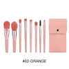 8st per pack rese bärbar mjuk smink borste uppsättning kosmetiska borstar ögonskugga foundation blush blandning skönhet smink verktyg