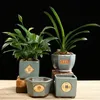 Creative Ceramic vintage Flower Pot Simple Succulent Plant Container Green Planters Bonsai Pots Flowerpot Home Decoration Y200709