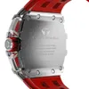 Assista Tsar Bomba assiste ao luxuoso cronógrafo de cronógrafo Wristwatch Sapphire Glass Stainless Steel Tonneau Watch for9899075