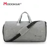 Modoker Bolsa de viagem para vestuário com alça de ombro Duffel Bag Carry on Pendurado Mala Roupas Bolsas de negócios Vários bolsos cinza 27984723