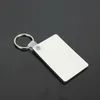 60*40*3mm Sublimation Blank Keychain MDF Square Wooden Key Pendant Thermal Transfer Key Ring White DIY Key Chain Party Favor Gift db267