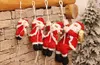 Pencere Alışveriş Merkezi Yeni Yıl Partisi Diy İçin Çevre Dostu 35cm Peluş Noel Süsleri Noel Baba Doll Tırmanma Halat Süsler