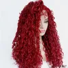 Curly Synthetic Simulation Human Hair Lace Front Wigs perruques de cheveux humains 830-T1557