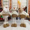Babbo Natale in piedi bambola estensibile decorazioni regolabile Rudolf bambola senza volto regalo per bambini giocattolo decorazione elfo di Natale LJ201128