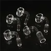 smoking pipes 4mm Thick Quartz Banger Nail 19mm 14mm 10mm Male Female polished joint flat bowl for glass bong dab rigs glass nectar