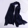 Spring Solid Color Scarf Shawl Large Size Women Hijab Scarves Blue Gray Black Antumn Warm Neck Wrap Foulards 180x100cm