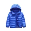 2-12 år Höst och vinter Nya Barnens Down Cotton Pad Light Boy Girl Bomull Jacka Baby Warm Fashion Letter Jacket LJ201017