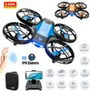 Drone M9 con fotocamera 4K per adulti Mini velivolo a induzione Giocattolo per bambini Aereo telecomandato Quadricottero Rilevamento mano a infrarossi Regalo di Natale WIFI FPV Track Flight V8 3-1