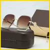 2020 Luxury Oval Oval Sunglasses Designer de marca Brand Rimless Sun Glasses para fêmea Fashion Fashion Rosie Eyewear LX190183637009