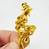 Wedding Rings Open Peacock Ring Yellow Gold Filled Womens Phoenix Bridal Jewelry1