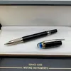 Promotion Black ballpoint pen roller ball pens with Blue Crystal Head Calligraphy ink Fountain pen For birthday Gift No Box4913084