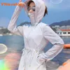 Plus Tamanho Summer Summer Beach Jacket UV Sun Protection Clothing Lady Summer Fashion Loose protetora solar blusa de verão LJ200810