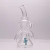 7.6inch Windmill Wheel Glass Bong Hookah Clear Recycler Oil Rig Waterpipe Vidro para fumar