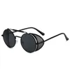 Vintage Steampunk lunettes de soleil hommes lunettes rondes Steam Punk métal lunettes de soleil pour femmes UV400