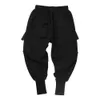Многократный хип-хоп бегунов мужчин эластичные талию спортивные штаны брюки уличная одежда грузовые брюки мужчины съемные LJ201221