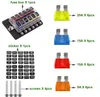 12V 12 Way Circuit Auto säkring Boxhållare med LED-indikator för bil Marine Bus CS-579A4