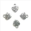 Lot 200pcs fait avec du cœur coeur antique charms argentés Penndants pour les bijoux de fabrication de boucles d'oreilles bracelet 12 10 mm DH0855271T