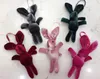 Velvet Bunny Yumuşak Dolgulu Peluş Peluş Tavşan Hayvan Düğün Hediye Bebeği Doğum Günü Pastası Düğün Süslemeleri Parti Borç Cazibesi Malzemeleri