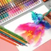 72/120/180 renk boya kalemi suluboya kalemler, renkli sanat çizim kalemler numaralandırılmış çözünür, boyama için benzersiz, 201223