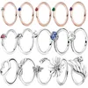 2021 Nieuwe Trendy 925 Sterling Zilver Originele Sprankelende Hart Ring Collectie Dames Engagement Anniversary Fijne Sieraden Ringen