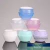 500 pçs / lote 5ml forma de cogumelo plástico creme jar 5g rodada pp jar