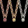 Nuova moda vendita calda t lettera titanio collana in acciaio in acciaio 18 carati in oro rosa collana a ciondolo catena adatto per paio di regali
