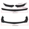 4 sztuk samochodu przedni zderzak usterki Zestaw do ciała Spoiler Splitter ABS zderzak Canard Lip Splitter Universal for Tesla Model 3 Sedan