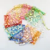 8 couleurs 7X9cm Ouvert Or Argent Coeur Petit Organza Sacs Bijoux Pochettes Cadeaux Sac De Bonbons Bijoux Pochettes, Sacs 500pcs GD1125