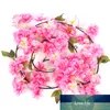 Guirlande suspendue en rotin de fleurs de cerisier artificielles, 180cm, Sakura, décoration pour arc de mariage, aménagement mural de vigne à faire soi-même