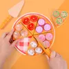 Children Educational Early Education Wooden Pretend Play Toy Simulation Kitchen Toy Learn To Make Six Different Flavors Of Pizza LJ201211