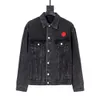 mens jacket classic paris style jean jacket autumn Coats Embroidery Stylist Casual overcoat Outwear