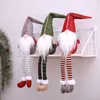 Christmas Hanging Gamba Bambola No Face Babbo Natale Stile Europeo Stile europeo Peluche Bambola Bambini Bambini Novità Regalo Toys Decorazioni natalizie Home Commercio all'ingrosso