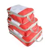 Opbergzakken Reizen 50% Compressie Uitbreidbare Verpakking Cubes Bagage Organizer Bag 3 Stuks Set2116