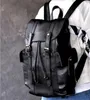 Mochila para hombre y mujer, mochila, bolso de hombro, cadena de patrón de letras a la moda, bolsa de viaje de alta calidad negra, puede montañismo ba257R