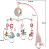 Baby rasseln krippe mobile babys spielzeughalter rotierender krank bett glocke mit musikkastenprojektion für 0-12 monate neugeborenes infant 201224