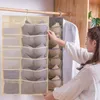 Women Underwear Socks Hanging Bag Double Sided Wardrobe Closet Bra Storage Non-woven Bag Home Clothes Organizer 12/18/24 Pockets RRA2697