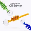 colorful glass pipes tubelet Curved Filter Pipes Smoking Accessories Percolater Oil Burner Pipe Water Bongs Tube Smoke Pipe