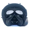 Maschera tattica esterna Paintball Tiro Protezione per il viso Equipaggiamento per Halloween Cosplay Maschera per teschio horror con ventola NO03-322
