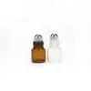 500PCS 1ml Mini Roll på rullflaskor för eteriska oljor Roll-on-påfyllningsbara parfymflaskor Deodorantbehållare med svart lock LX4009