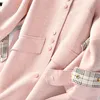 Shuchan Pink Wool Blend Coat Women Women Fingle Single Single Wide Wide Coats Coats and Jackets Women 201215