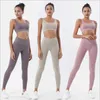 Yoga Outfits Women's Tracksuit Bra Leggings Running Sportkläder Fitness Set Tights Compression Sportswear Gym Suit 2 Piece Sets