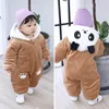 Pasgeboren jumpsuit herfst winter baby kleding baby meisje kleding baby rompertjes voor baby jongens warme capuchon overalls kinderen kostuum LJ201023