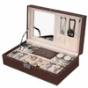8 Slot Watch Box PU Leather Box Jewelry Case Storage Organizer Space Saving8232667