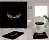 Conjuntos de cortinas de ducha con estampado de moda, juego de cuatro piezas de alta calidad, desodorante antideslizante para baño, Mats194e