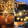 Pil Kumandalı Garland Noel Peri Işıkları 100 LED Küre Dize Işıkları Ev Kapalı Yatak Odası Düğün Parti Açık Dekorasyon Y201020