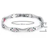 Bracelets en cristal élégants en acier inoxydable or Rose pour femmes Bracelet magnétique Bio énergie à la mode bijoux en Zircon CZ sains
