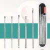 5 6 7 pz/set Raccoglitori di cerume per le orecchie Cura dell'orecchio Rimozione di cere in acciaio inossidabile Curette per orecchie Pick Cucchiaio per pulizia